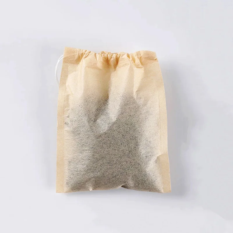 Disposable Tea Bags 100Pcs Biodegradable Filter Paper Food Grade Drawstring Loose Leaf Powder Herbal Medicine Strainer
