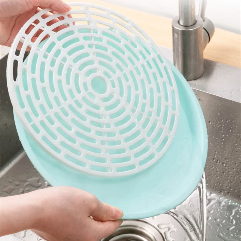 Multifunctional Drain Tray Simple Tea Tray Creative Double-layer Drain Shelf Hollow Fruit Drain Tray Household