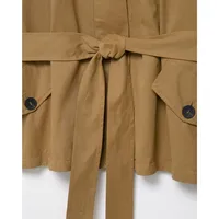 HipSeam Mid Waist Pants Set Women Casual Autumn High Collar Short Trench Coat Shorts Button Skort Female Outfit - Image 5