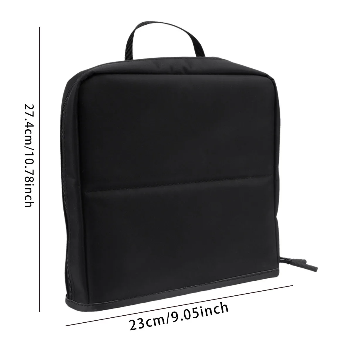 Große schwarze faltbare Make-up-Tasche mit 14–40 Löchern, Aufbewahrungsorganisator für Schönheitspinsel, Kosmetiktasche mit Griffen – Detail 14