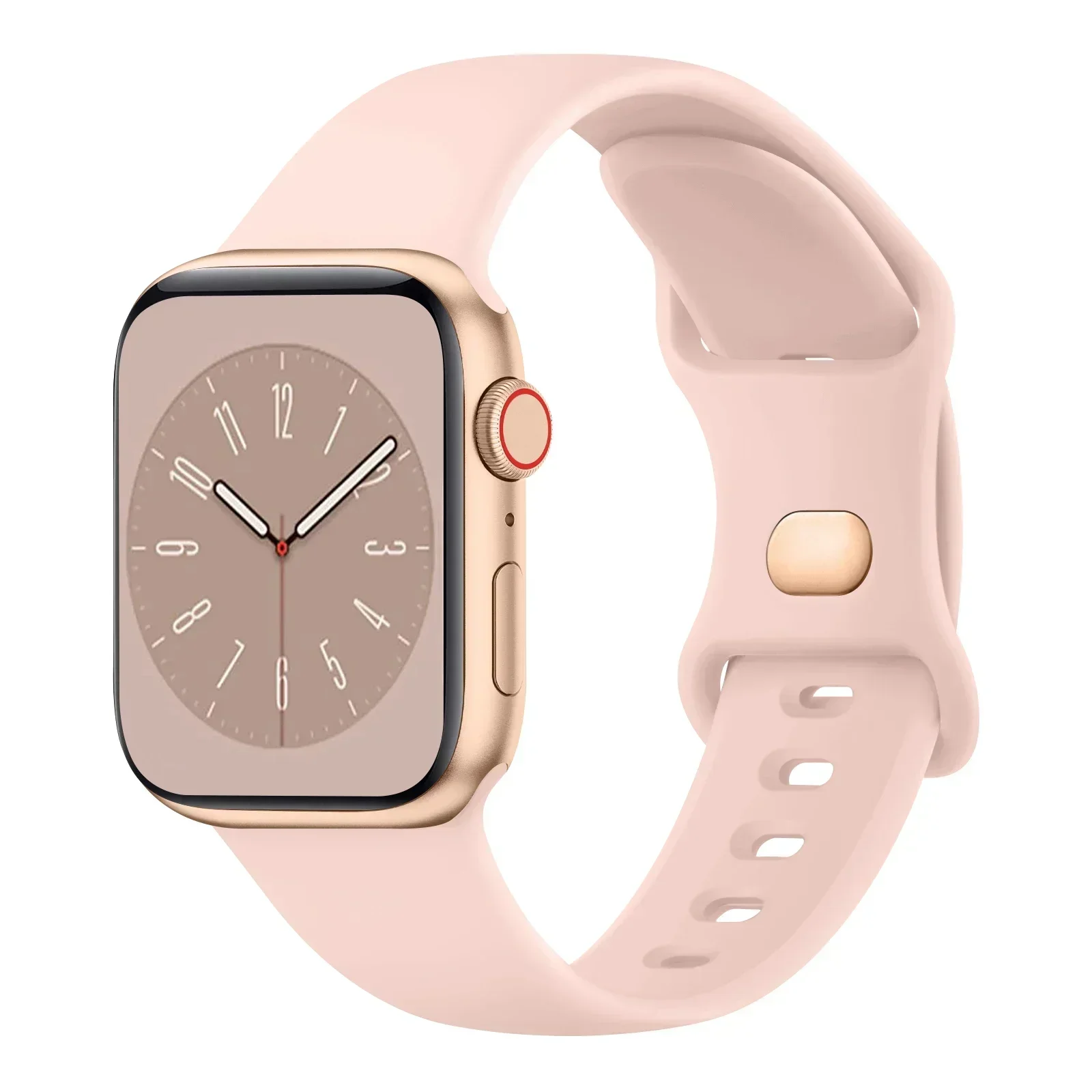 Waterproof Soft Silicone Watch Band with 8-Shaped Buckle