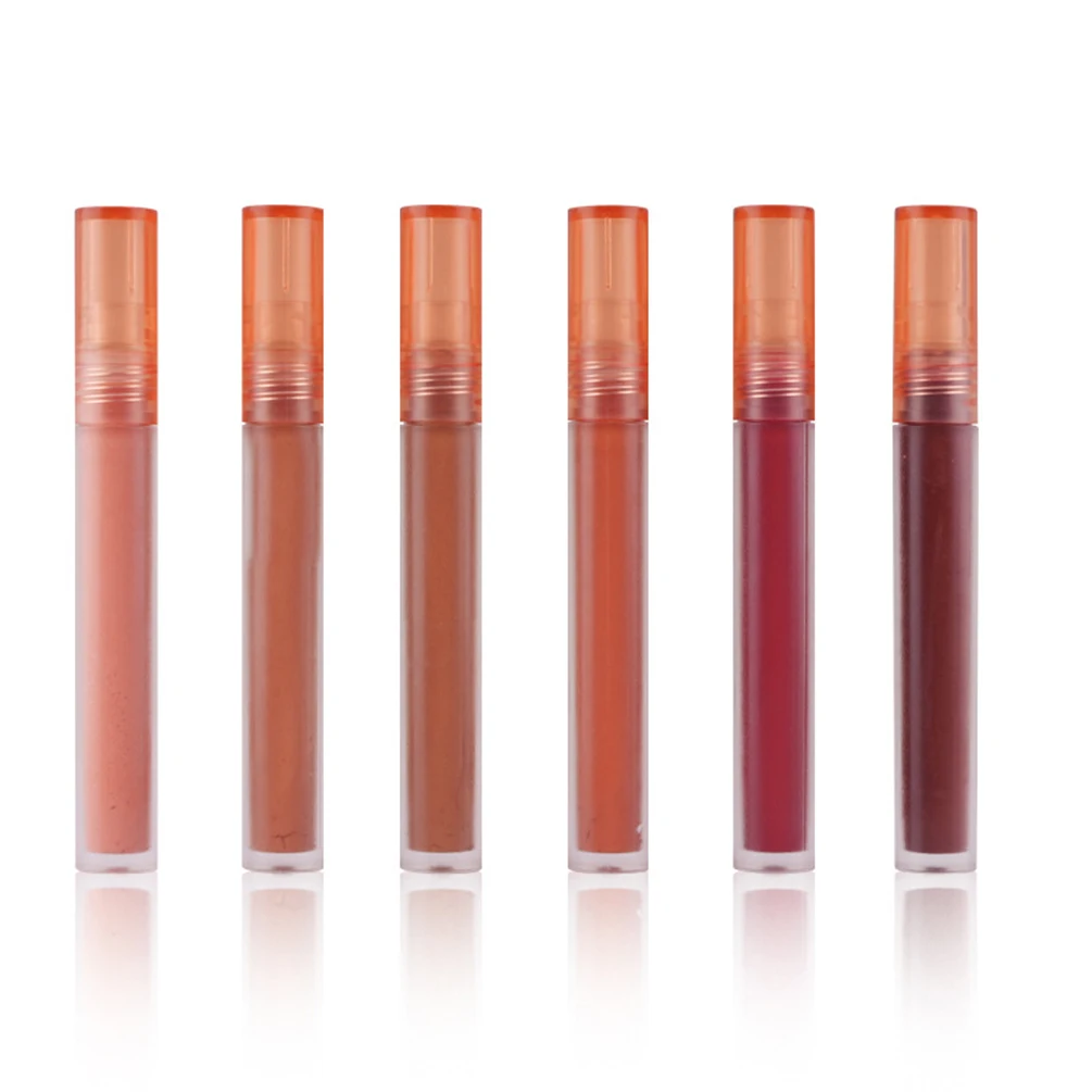 

Custom 6 Colors Brown Lip Gloss Non-stick Cup Moisture Nourish Long Lasting Easy To Wear Lip Makeup Private Label Bulk