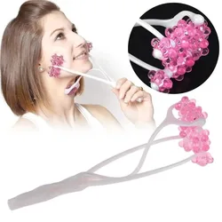 Face Lift Massage Roller - Flower Shape Facial Massager for Anti - Wrinkle and Skin Relaxation (Pink)