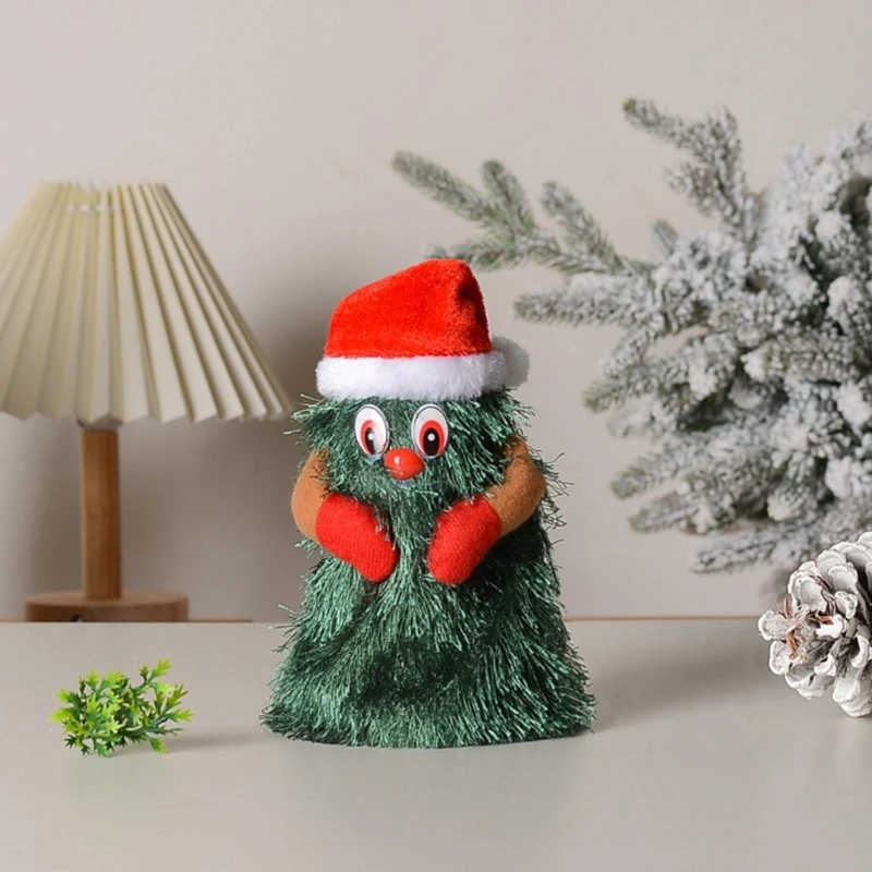 1Pcs Dancing Christmas Tree With Music Rotating Kids Toy Christmas Singing Doll Electric Doll Prank Prop Funny Toy electric interactive toy electric christmas ornament