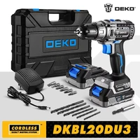 Deko 20v ברגים אלחוטי ללא מאמץ ערכת קומבו מיני מברג חשמלי מיני 2 כלי כוח מהירות עבור עבודת עץ 1