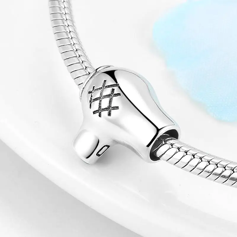 Fashion Women 925 Silver Hairdressing Tool Scissors and Comb Dangle Charms Beads Fit Original  Charm Bracelet Jewelry 2