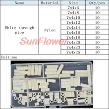 

100pcs M3 M4 Black or White ABS Rround Spacer Standoff Nylon Non-Threaded Spacer Round Hollow Standoff Washer