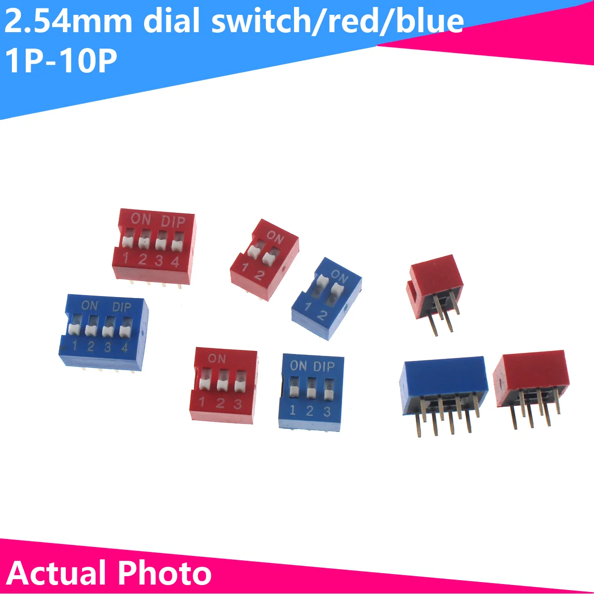 10pcs japan direct slide toggle switch transceiver signal conversion 10 pin 3 gear sssu124900 5PCS/10PCS Red, Blue Toggle Switch Spacing 2.54MM DIP Dial The Code Switch 1 2 3 4 5 6 7 8 9 10 12 PIN Quick Switch