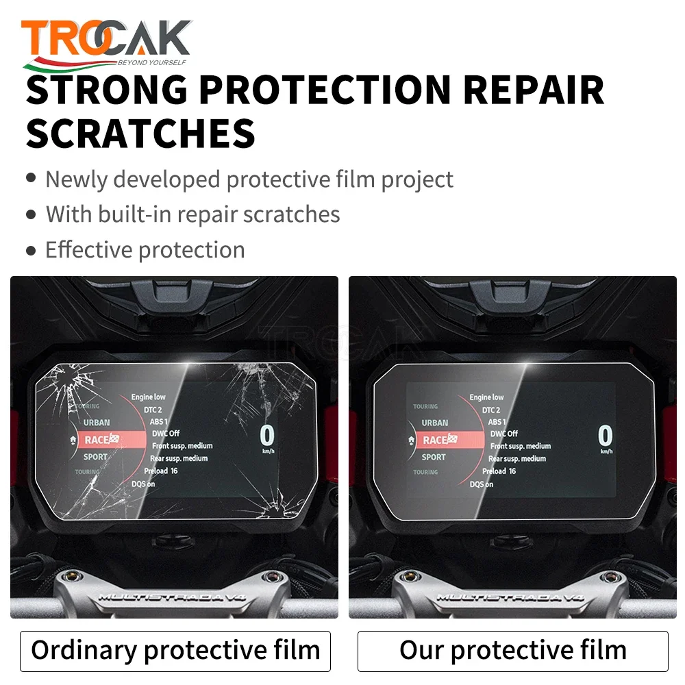 For Ducati Multistrada V4 Pikes Peak v4S Sport Motorcycle Cluster Film Dashboard Instrument Screen Protector motorcycle screen protector