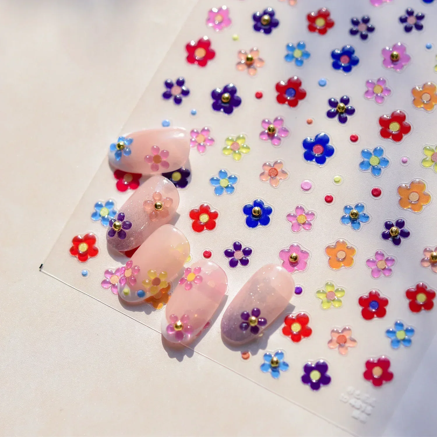 Camellia Bloom Floral Poetry Golden Nail Art Sticker Decal