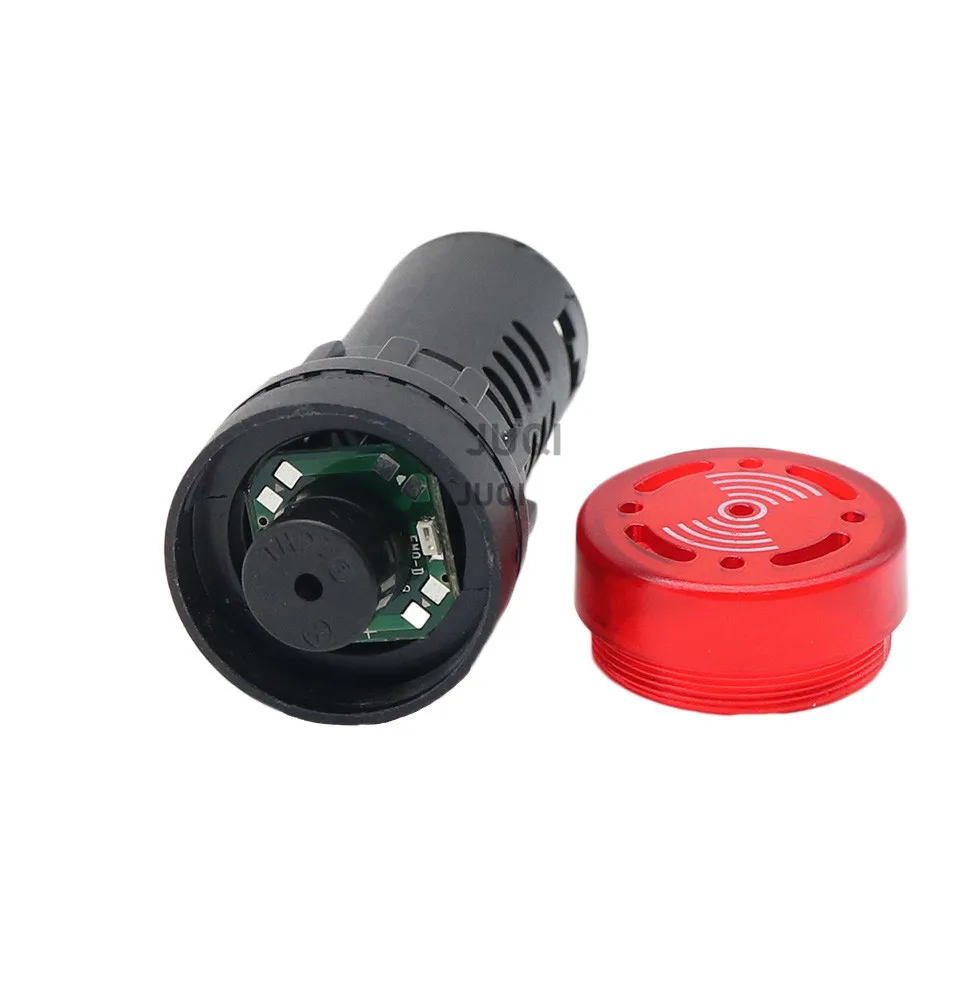 1PCS AD16-16SM buzzer 12V 24V 110V 220V 16mm Flash Signal Light Red LED Active Buzzer Beep Alarm Indicator Red Green Yellow