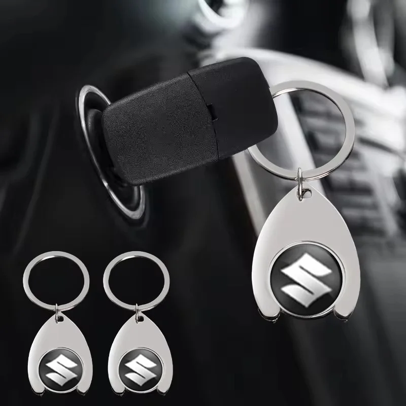 스즈키 알토 발레노 셀레리오 그랜드 비타라 이그니스 짐니 스위프트 SX4용 합금 자동차 로고 키체인 키링 액세서리