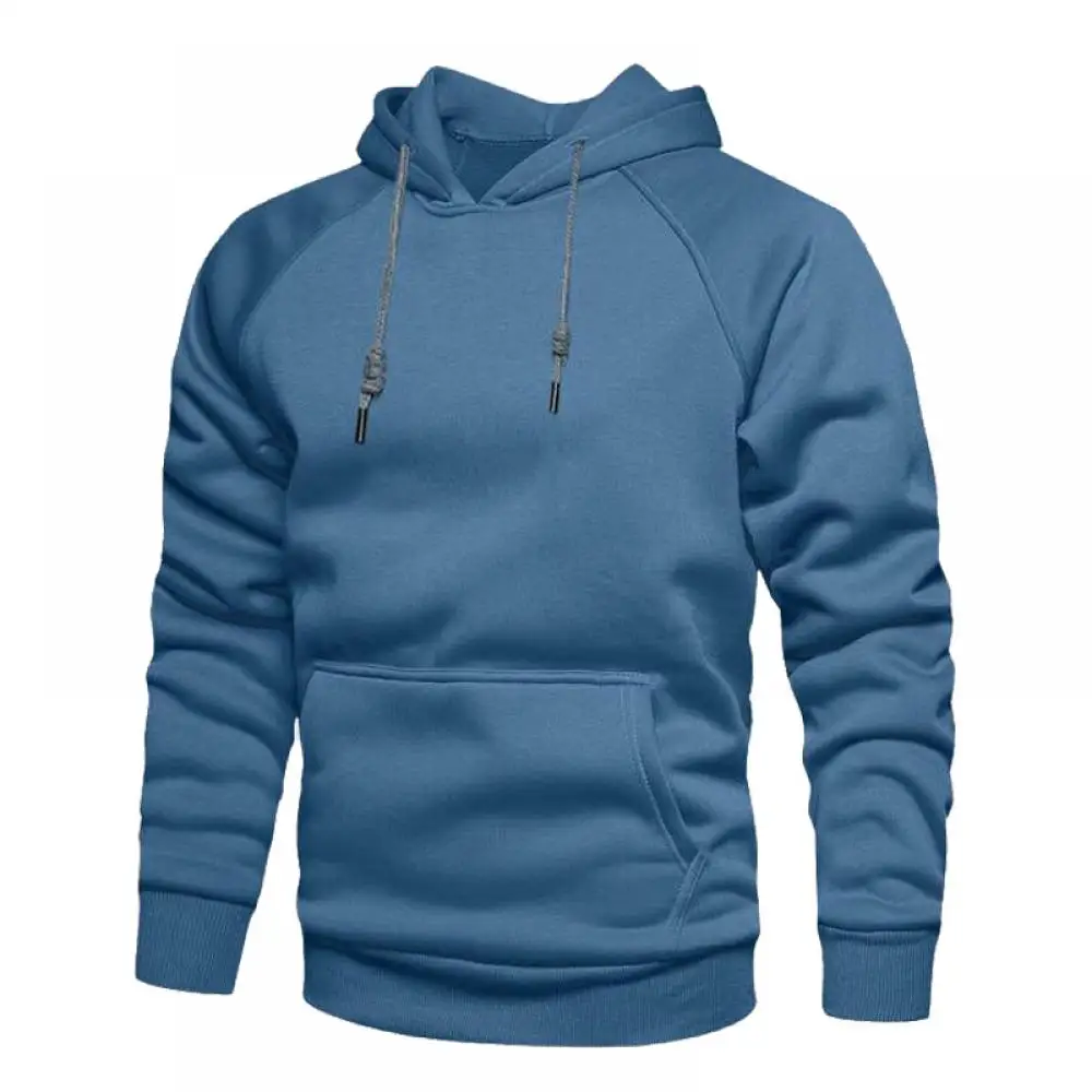 

Autumn Winter Thick Fleece Sweatshirt Men Fashion Hip Hop Long Sleeve Pullover Hoodies Mens Solid Color Sweatshirt Clothes 2022