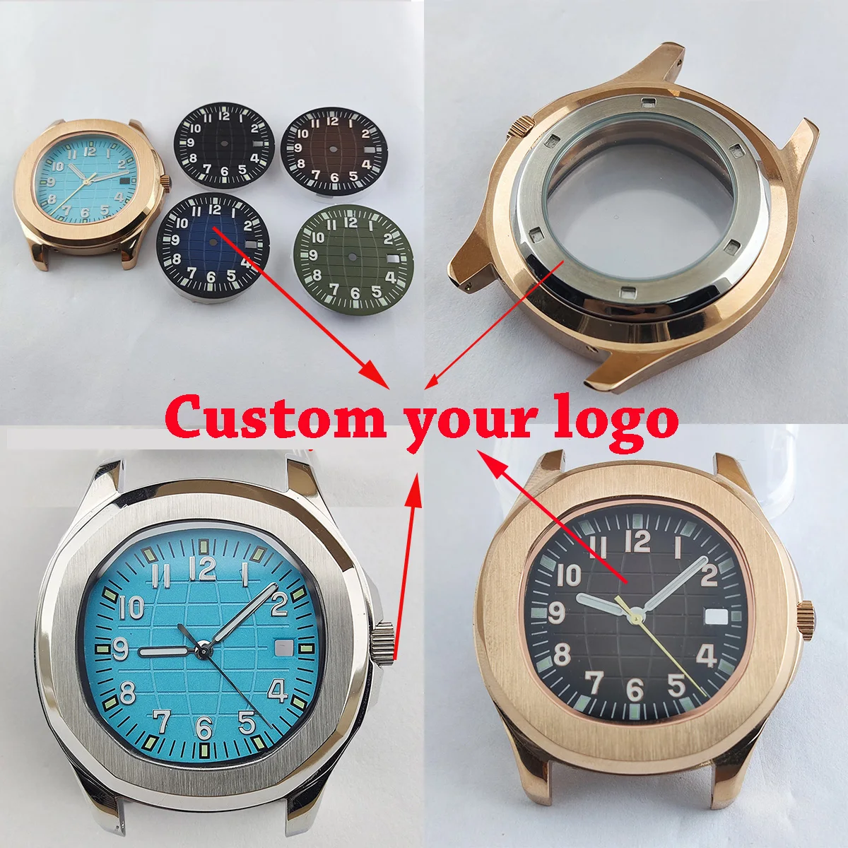 

custom logo NH35 case 41mm nh35 watch case nh35 Dial stainless steel nh36 case Miyota8215 nh35 Movement Watch accessories parts