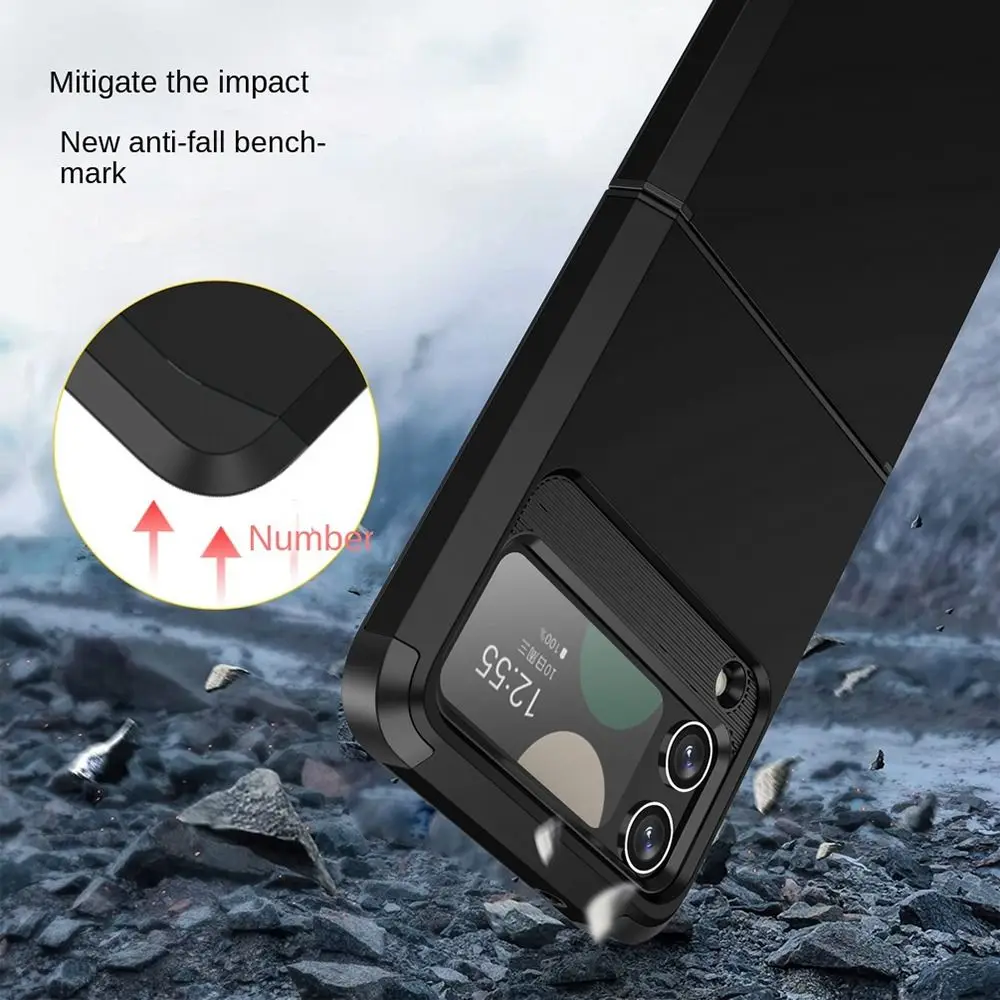 Z flip 3/4/5 fall für samsung galaxy z flip4 z flip3 scharniers chutz panzerung stoßfest schützende handy hülle abdeckung z flip – Detail 10