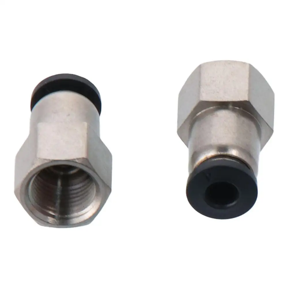 

2pcs 4mm Tube OD Push To Connect Fitting Black Straight Tube Fitting Adapter 1/8 NPT Female Connect Pipe Fitting