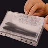 TETP 10pcs A5/A6/A7 Plastic Zipper Bags Pockets DIY Hand Account Collect Storage For Ring Notebook Binder Thicken Resealable 2