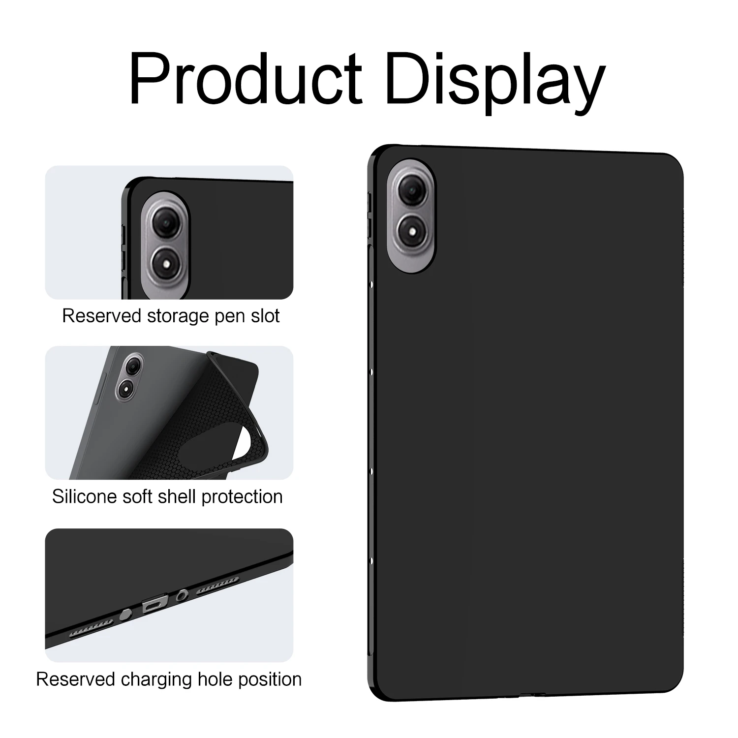Premium Silicone TPU Soft Tablet Case - Durable Protective Back Cover