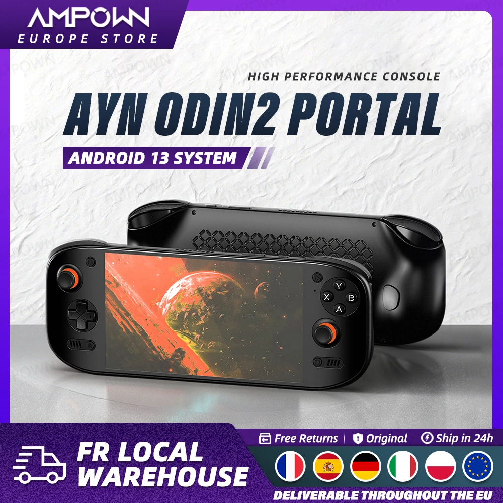 Console de jeu vidéo AYN ODIN2 PORTAL, écran OLED 7 pouces 120 Hz, sortie vidéo 4K, Android 13, batterie 8000 mAh, refroidissement par air, Qualcomm 8 Gen2 1 Console de jeu vidéo AYN ODIN2 PORTAL, écran OLED 7 pouces 120 Hz, sortie vidéo 4K, Android 13, batterie 8000 mAh, refroidissement par air, Qualcomm 8 Gen2 1