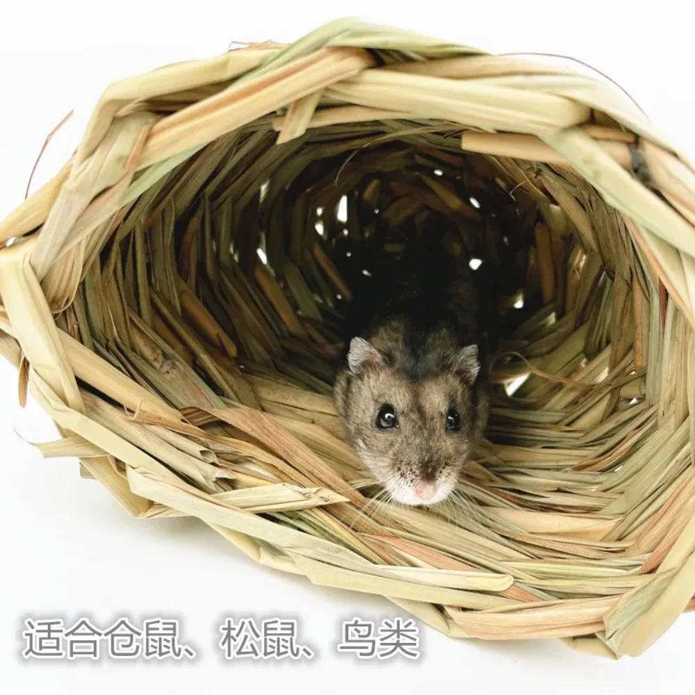 Hamster Avoiding Grass Nest Grass House Grinding Teeth Hand Woven Small Pet Nest Hamster Parrot Bird Toy pet toys hamster toy pet bird toy