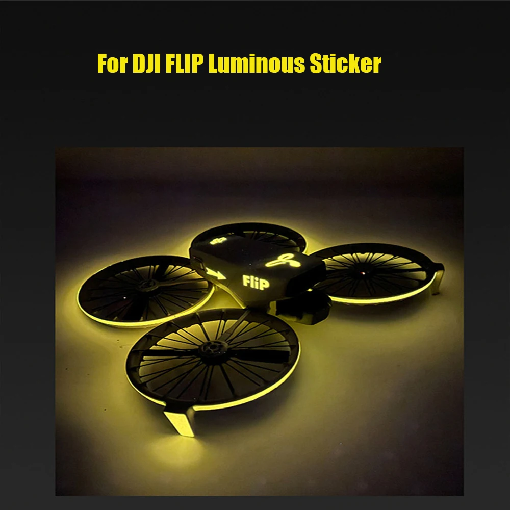 Muti-color Luminous Stickers for DJI FLIP Night Flight Warning Stickers Removable Decoration Decals Screen Protect Drone Part