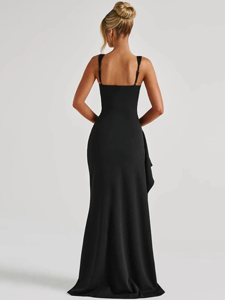 2025 Summer Fashion New Women's Elegant Dress with Sexy Strap and Bareback Party Banquet President's Dress 6