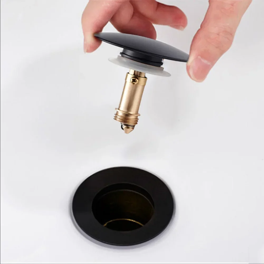 2 Pezzi Tappo per Lavabo,Click Clack Tappo Copripiletta per Bidet per Lavab,Tappo Scarico per Lavabo,Tappo per Lavabo con Filtro,Pulsante per Lavabo