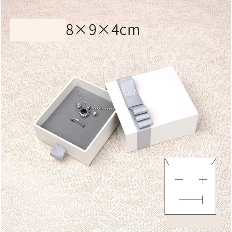 24-teilige Schmuck-Organizer-Box für Ringe, Ohrringe und Halsketten mit grauer Schleife, tragbare Schubladenboxen für Hochzeit, Reisen und Geschäftsreisen – Detail 7