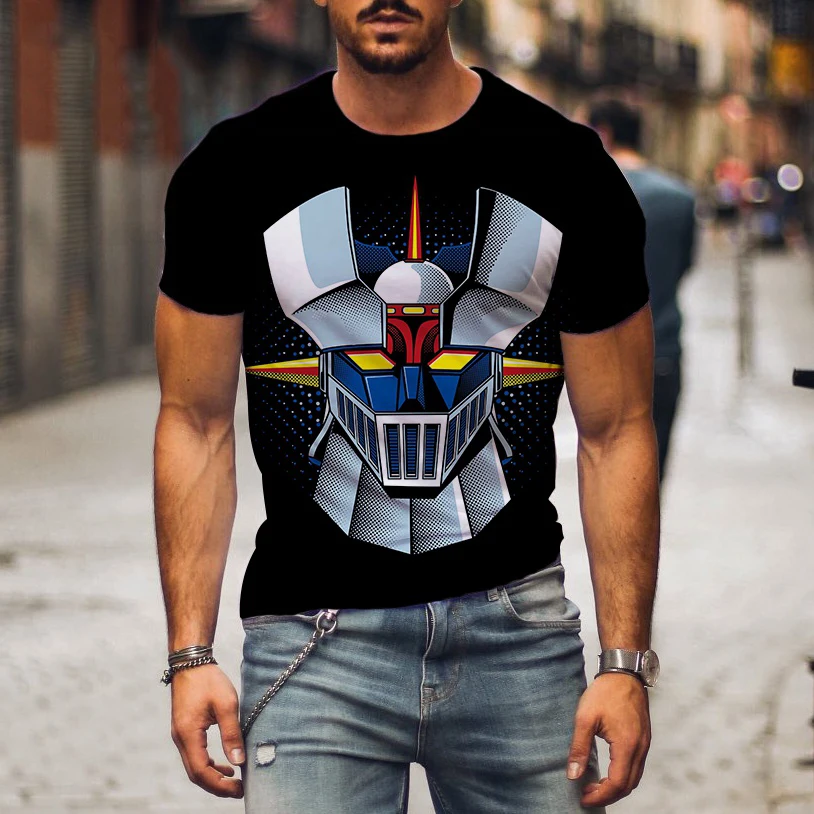 Mazinger Z Anime Roboter 3D Druck Sport Quick-dry Atmungsaktive Männer T-shirt Harajuku Straße Casual Trendy Kid Kurzarm kleidung Top