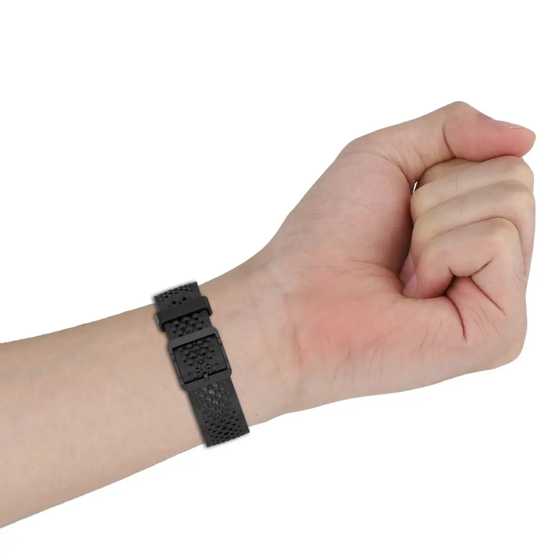 Silicone Breathable Smartwatch Strap, 20/22mm