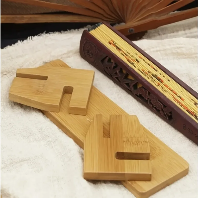 1PC Durable Bamboo Chinese Folding Hand Fan Stand Base Fan Display Stand Folding Hand Fan Stand Display Holder Home Decoration