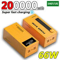 200000mAh Power Bank 66W PD QC 3.0 Charger Powerbank Large Battery Capacity Power Station Fast Charging For iPhone Xiaomi HUAWEI 1