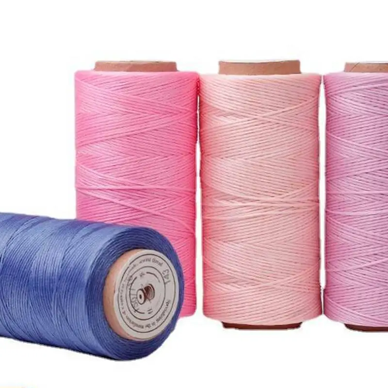 0.8mm 260M Leather Sewing Waxed 150D Thread Cord Hand Sewing DIY and Material Accessories Weave Rope Flat Waxed Line leather sewing tools
