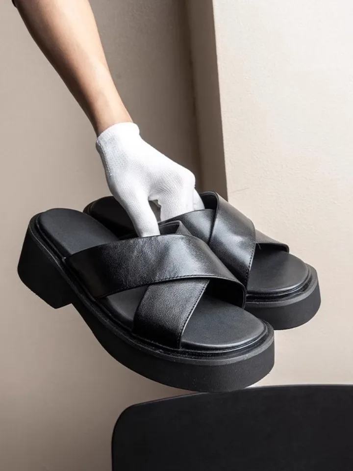 【新品】 SLIPPER　　　　 LEATHER/BLACK 26㎝ e7de98f1-affa-4bda-98f0-