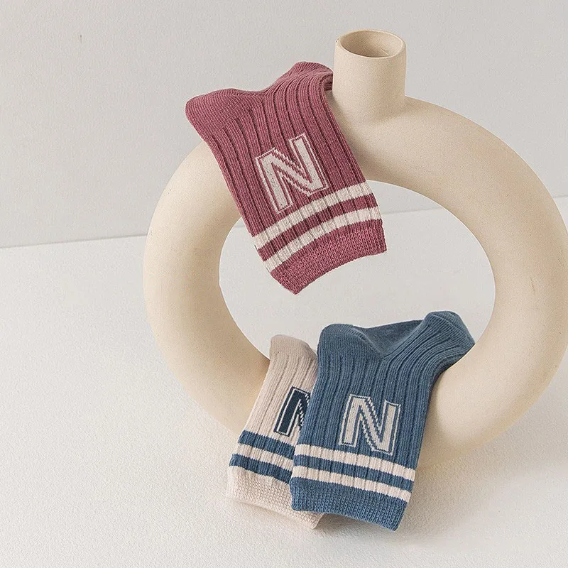 Cute Double Stripe Kids Knee High Socks for Girls