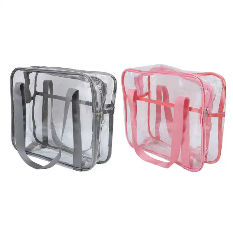 

Clear Cosmetic Bag Large Opening Transparent Fashionable Toiletry Bag Waterproof for Business Travel for Daily Necessities