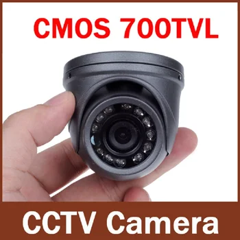 야외 및 실내 금속 방수 미니 돔 카메라 보안 CCTV 카메라, 1/4 인치 CMOS 12 LED, 나이트 비전 3.6mm 렌즈, 700TVL