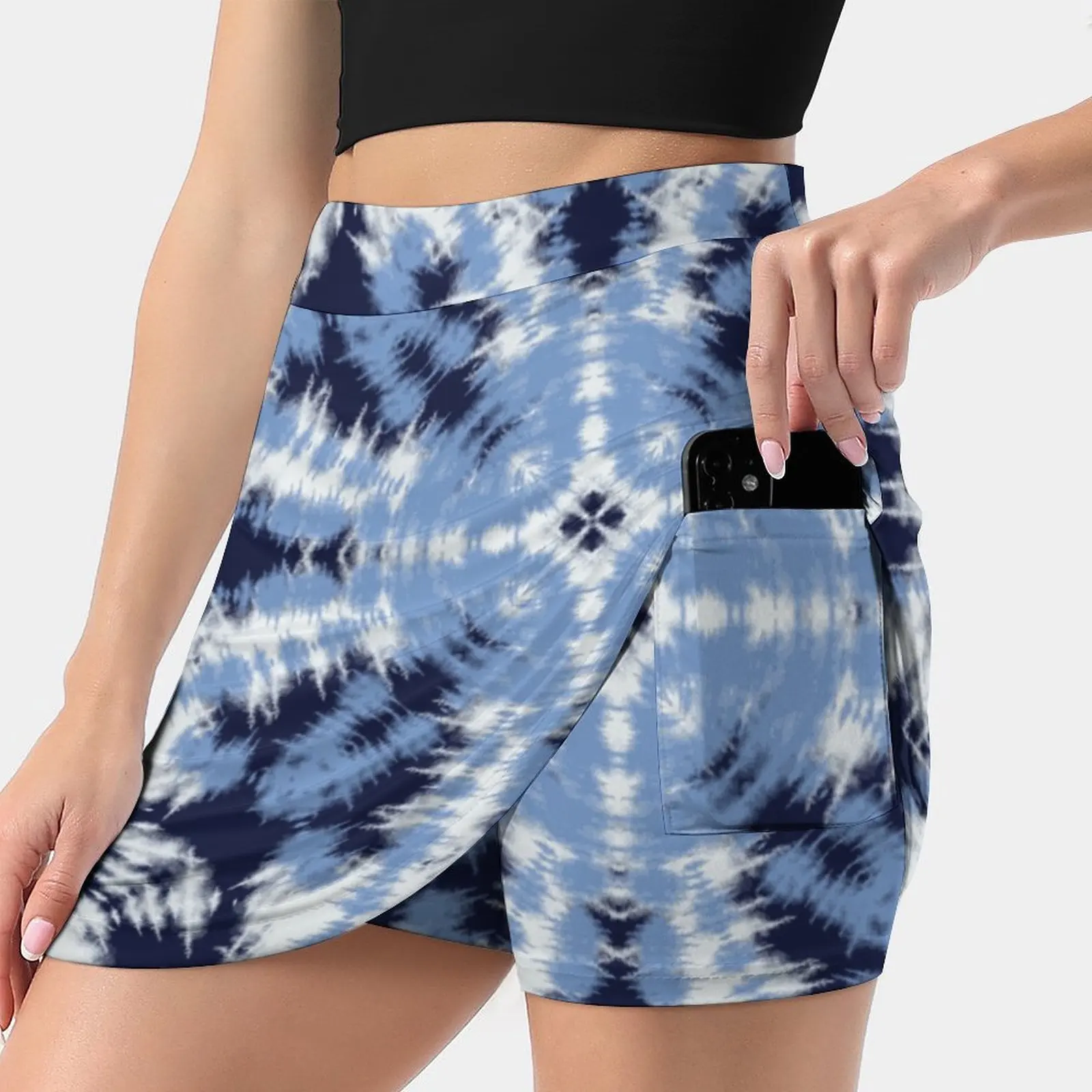 

Shibori Tie Dye Indigo 21 Korean Fashion Skirt Summer Skirts For Women Light Proof Trouser Skirt Shibori Tie Dye