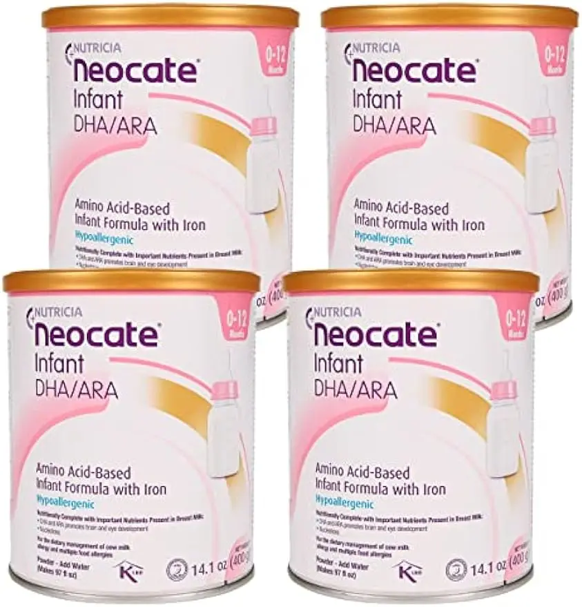 

Infant - Hypoallergenic, Amino Acid-Based Baby Formula with DHA/ARA - 14.1 Oz Can (Pack of 4)