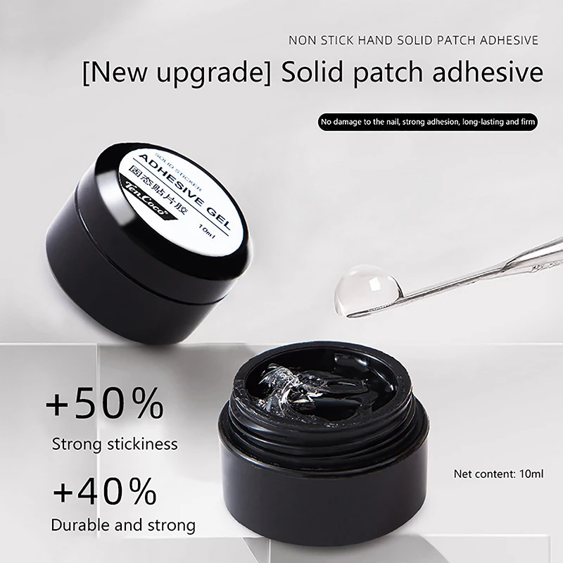 Rhinestones Glue Gel Set Mirror Nail Powder Solid Patch Glue Transparent Adhensive Gel Reinforcement