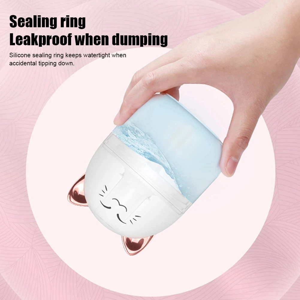 250ML Air Humidifier Cute Kawaiil USB Aroma Diffuser With Night Light for Bedroom Home Car Plant Purifier Essential Oil Diffuser