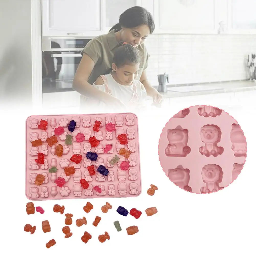 

Cartoon Silicone Fudge Candy Mold Cute Bear Jelly Mould Diy Tools Baking Decorating Chocolate Dropper Fondant Moulds With C O2j0