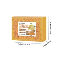 Savon au citron, curcuma et acide kojique 100g, soin éclaircissant pour la peau, barre de beauté blanchissante naturelle pour le nettoyage du visage et l'hygiène corporelle 6