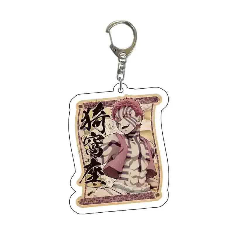 Tanjirou Keychain kimetsu no yaiba Japanese Anime Demon Slayer Pendant Kamado Nezuko Ornament Bag Key Chains