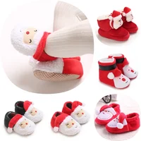 Winter Christmas Snow Boots Cute Cartoon Santa Claus children's Shoes For Baby Boys And Girls Christmas Shoes Suitable For 0-18M 1