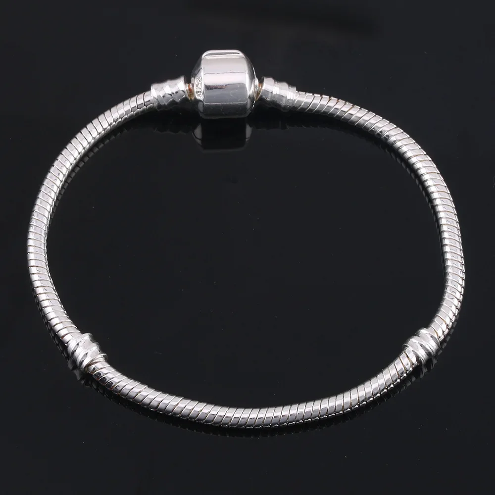 925 Sterling Silver Snake Chain DIY Charm Bracelet for Women Gift Jewelry with Bracelets for Women браслет серебряный