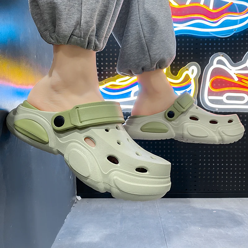 Summer Men's Thick-Soled Non-Slip Breathable Toe-Cap Sandals Casual Beach Slippers Plus Size Multicolor Men Shoes zapatos