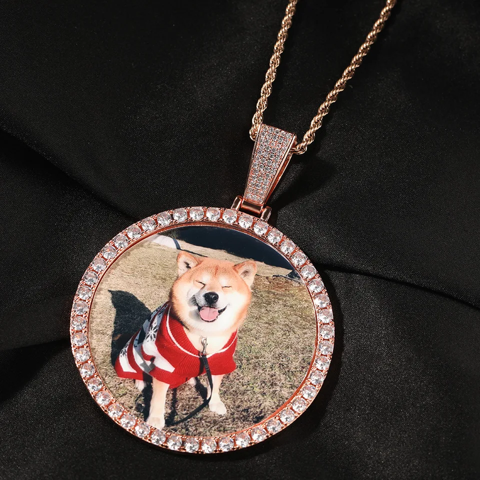 Custom XXXL Large Size Round Pendant Necklace