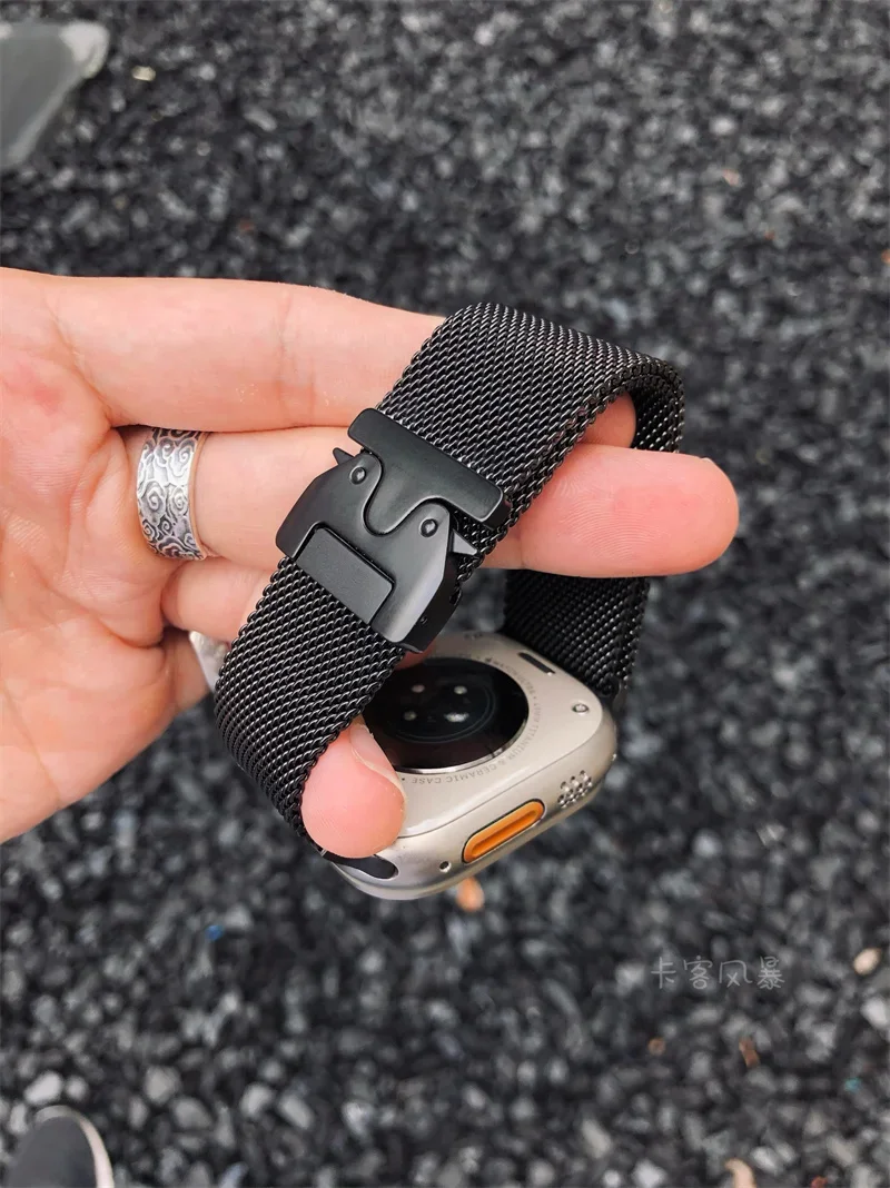 Titanium Straps For Apple watch Ultra 2 49mm Series 10 9 8 7 6 5 4 SE 46mm 42mm 41mm 45mm 44mm 38-40mm Milanese Loop Accessories