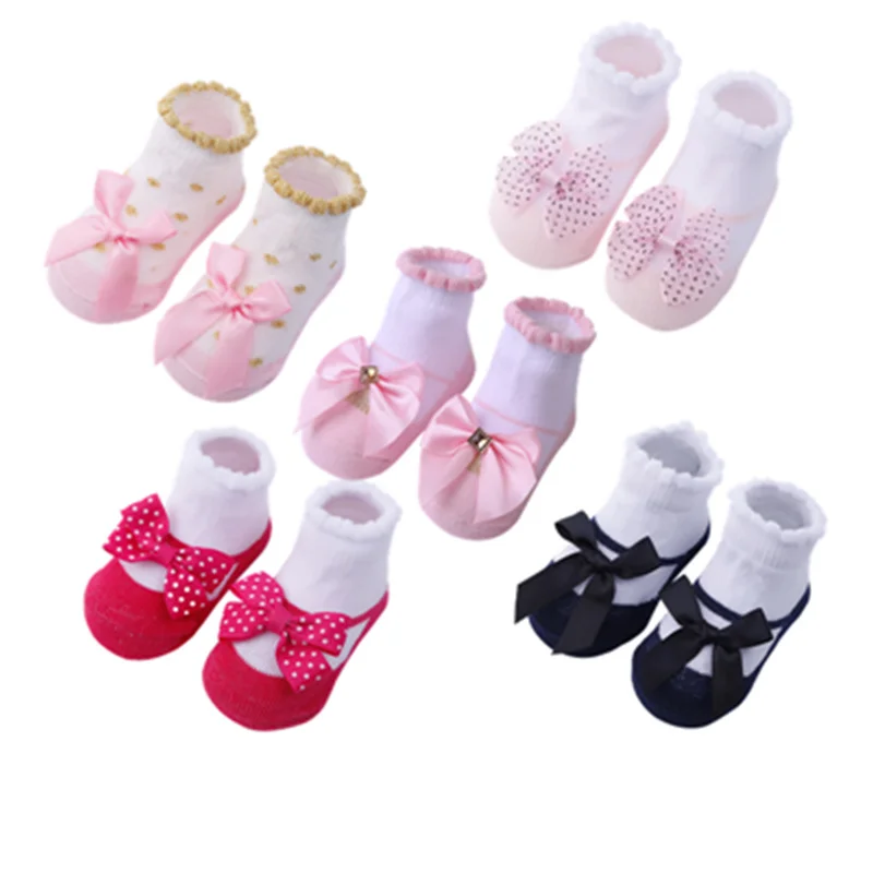 

5 Pairs/lot Lovely Newborn Baby Socks Infant Cotton Socks Baby Girls Short Socks Clothes Accessories For Babies 0-24 Months